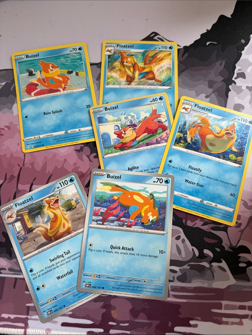 Buizel & Floatzel Evolution Line Lot | Obsidian Flames + Brilliant Stars |✨5/$25